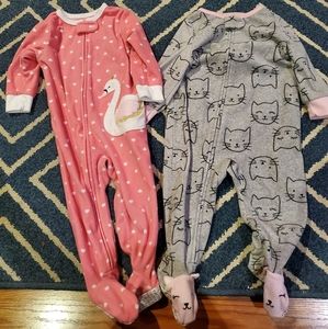 12 month Carter's footed pajamas